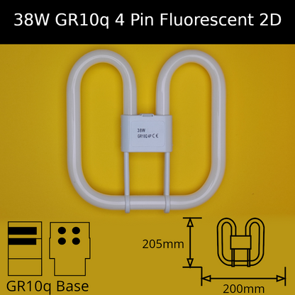 38W GR10q (4 Pin) 2D Compact Fluorescent