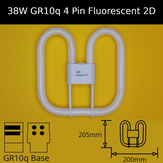 38W GR10q (4 Pin) 2D Compact Fluorescent