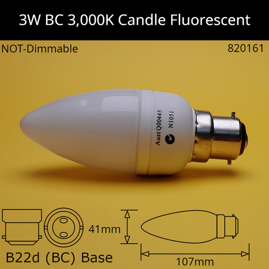B22d (BC) / 3000K - Warm White / 3W