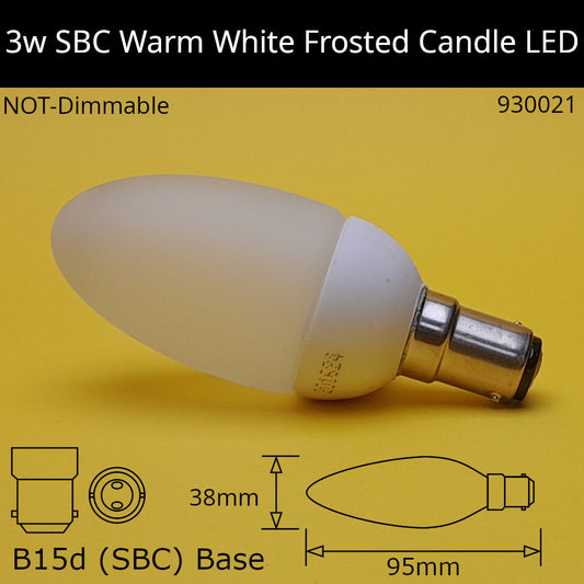 B15D (SBC) / 3,000K - Warm White / 3W