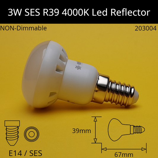 3w E14 R39 230V Cool White 4,000k LED