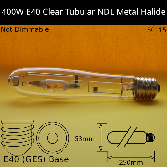 400W GES Tubular Clear NDL Metal Halide