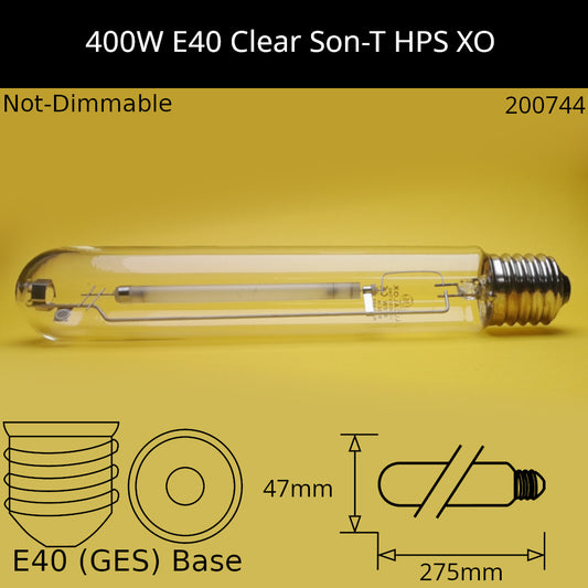 400W GES Tubular XO/Extra Output High Pressure Sodium (HPS / SON-T)