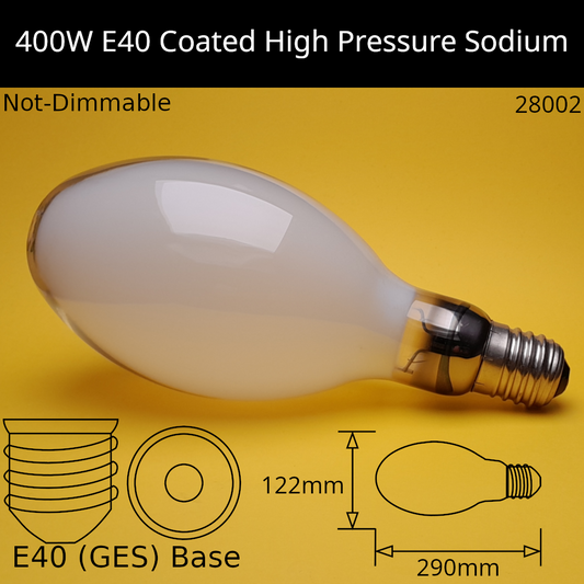 400W GES Elliptical High Pressure Sodium (HPS / SON) - External Ignitor