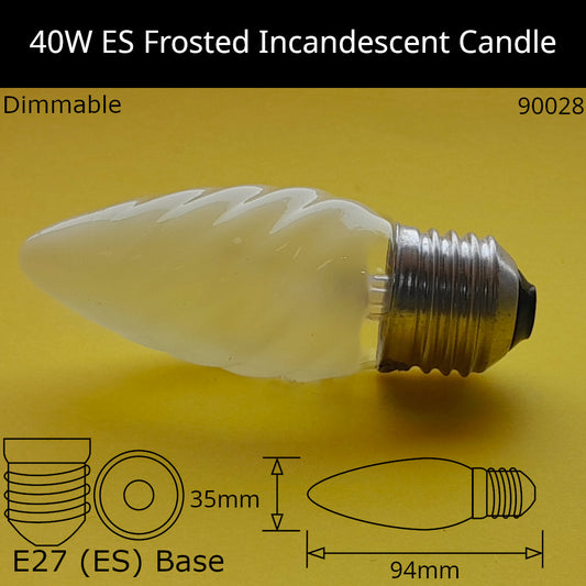 E27 (ES) / 40W - Frosted Twisted / No Discount Available