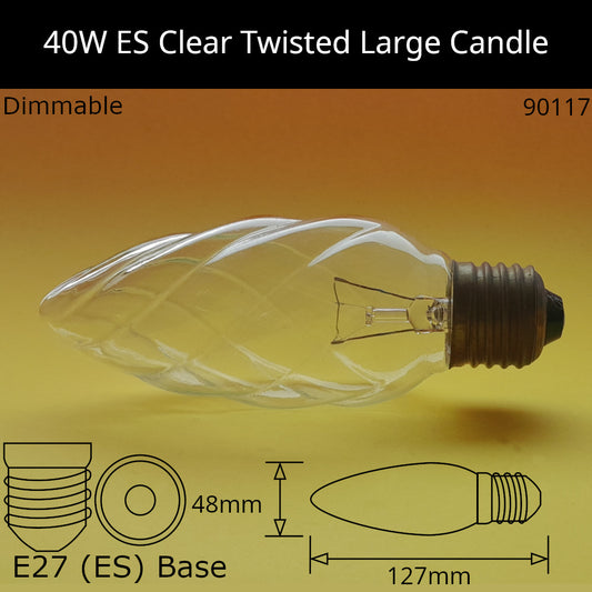 E27 (ES) / Clear Twisted / 40W