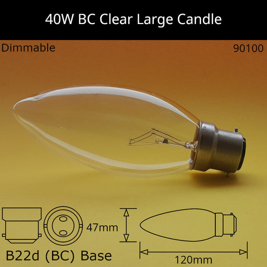 B22D (BC) / Clear Plain / 40W