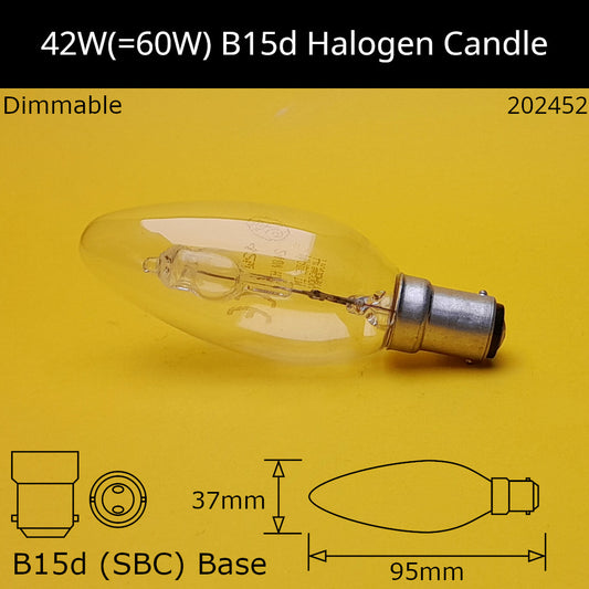 B15D (SBC) / Clear / 42w (=60w)