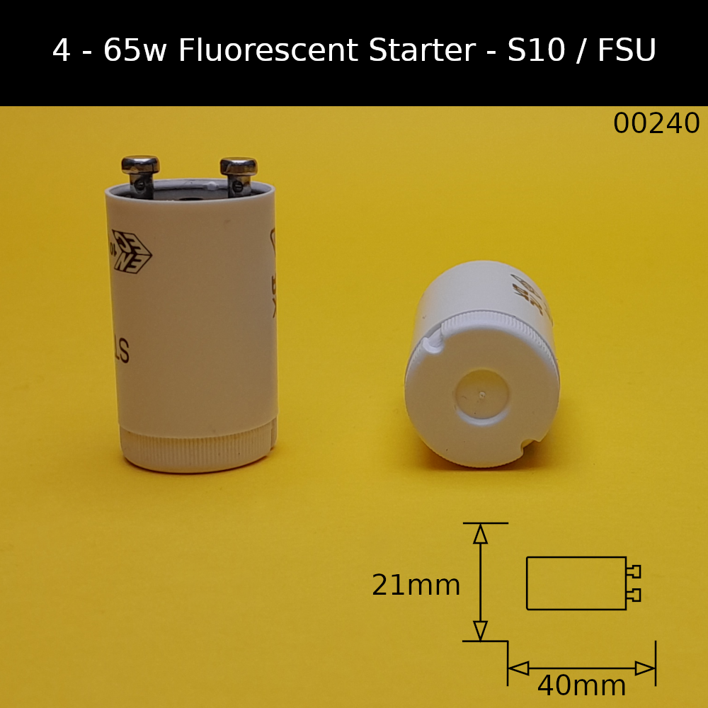 4 - 65w Fluorescent Starter - S10 / FSU / ST111