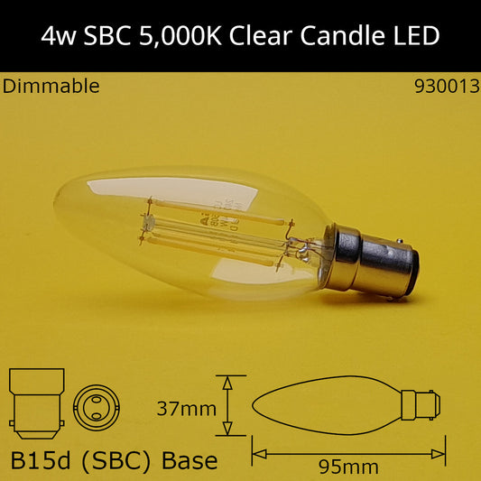 B15D (SBC) / 5000K - Neutral Daylight / 4W - Dimmable