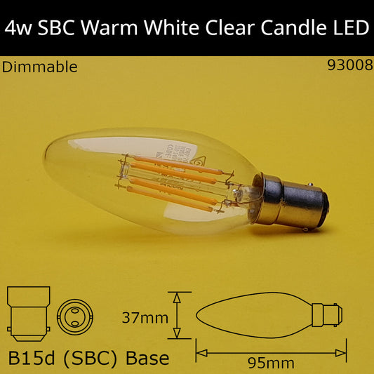 B15D (SBC) / 2,700k - Warm White / 4W - Dimmable