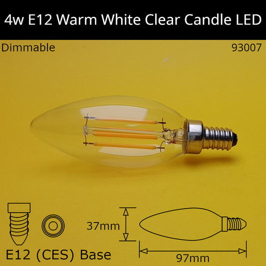 E12 (CES) / 2,700k - Warm White / 4W - Dimmable