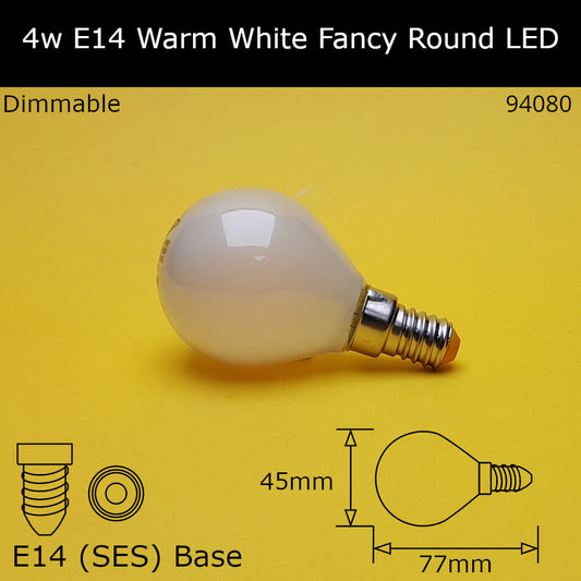 E14 (SES) / 2,700k - Warm White / 4W - Dimmable