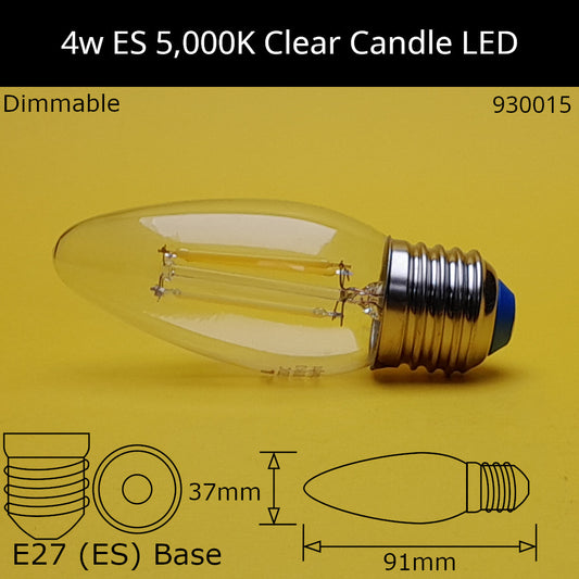 E27 (ES) / 5000K - Neutral Daylight / 4W - Dimmable