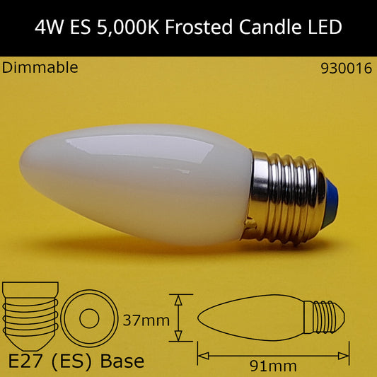 E27 (ES) / 5,000k - Neutral Daylight / 4W - Dimmable