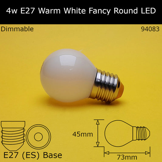 E27 (ES) / 2,700k - Warm White / 4W - Dimmable