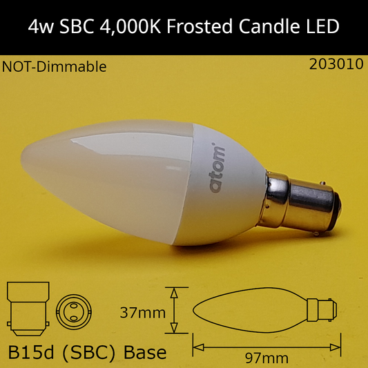 B15D (SBC) / 4,000K - Cool White / 4W (=35W) - Frosted