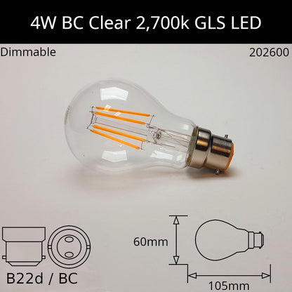 LED Filament Clear GLS