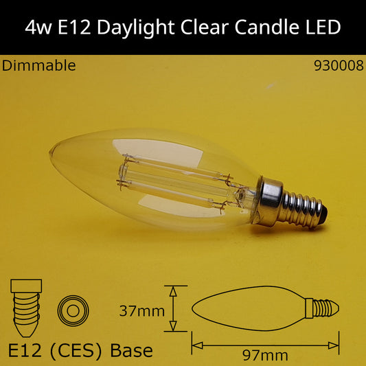 E12 (CES) / 6,500k - Daylight / 4W - Dimmable