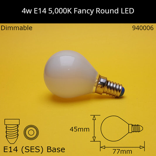 E14 (SES) / 5,000k - Neutral Daylight / 4W - Dimmable