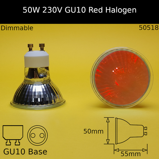 50W 230V Red GU10 Halogen