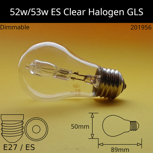 E27 (ES) / Clear / 52w/53w (=75w)