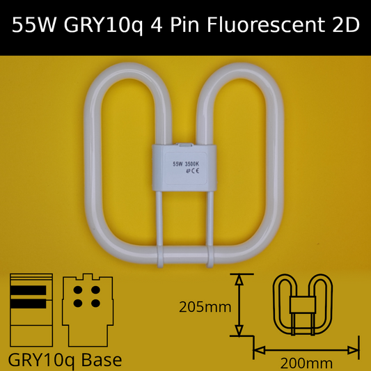 55W GRY10q (4 Pin) 2D Compact Fluorescent