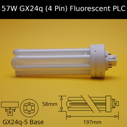 57W GX24q (4 Pin) Fluorescent PLC