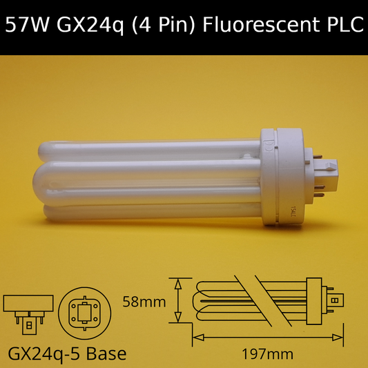 57W GX24q (4 Pin) Fluorescent PLC