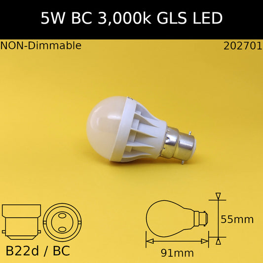 Warm White / No / 5W (=30W) - 3000K