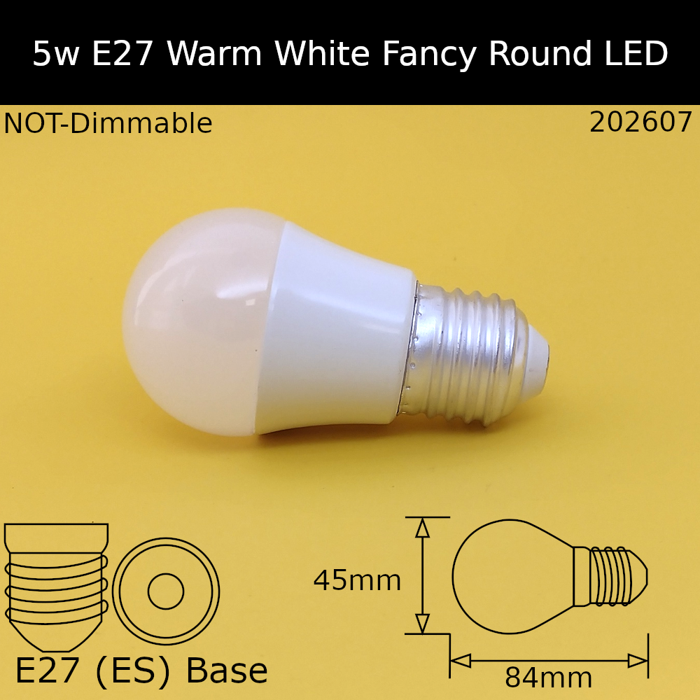 LED Frosted Fancy Round