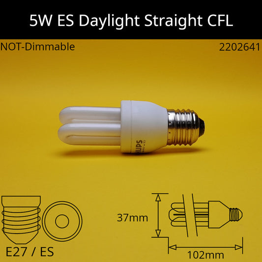 E27 (ES) / 5W - Daylight - 6500k / No Discount Available