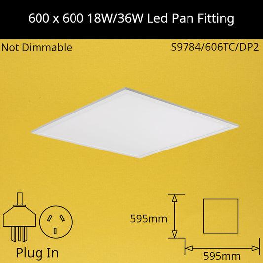 600 x 600 18W/36W CCT Led Pan Fitting