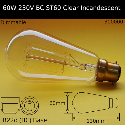 B22D (BC) / ST60 / Clear
