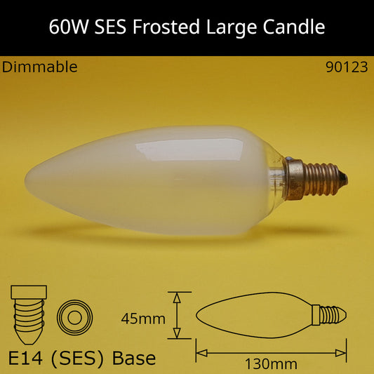 E14 (SES) / Frosted Plain / 60W