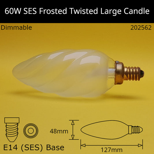 E14 (SES) / Frosted Twisted / 60W