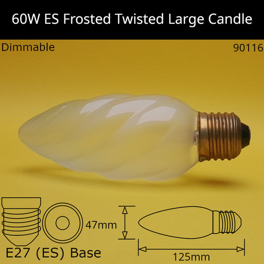 E27 (ES) / Frosted Twisted / 60W