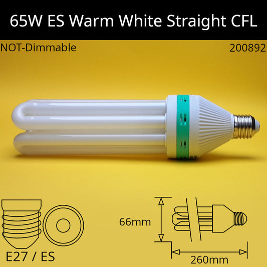 E27 (ES) / 65w - Warm White - 2700k / No Discount Available