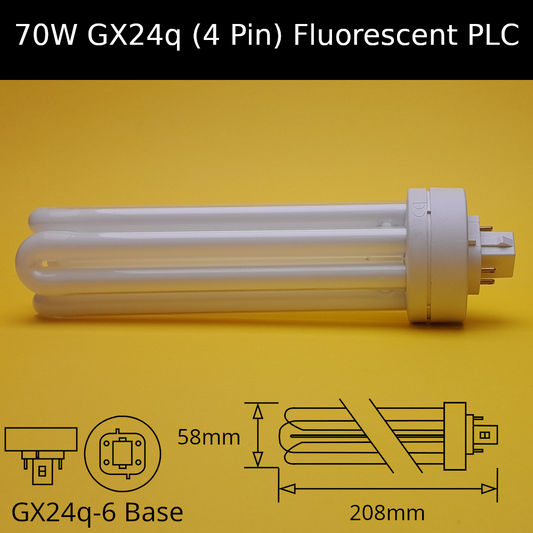 70W GX24q (4 Pin) Fluorescent PLC