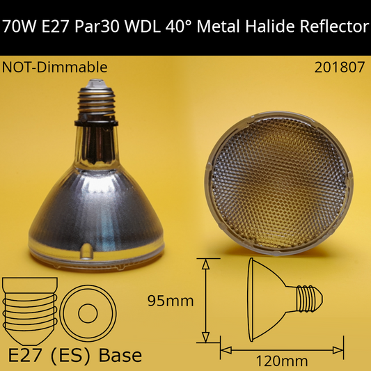 70W ES Par30 WDL 40° Reflector Metal Halide