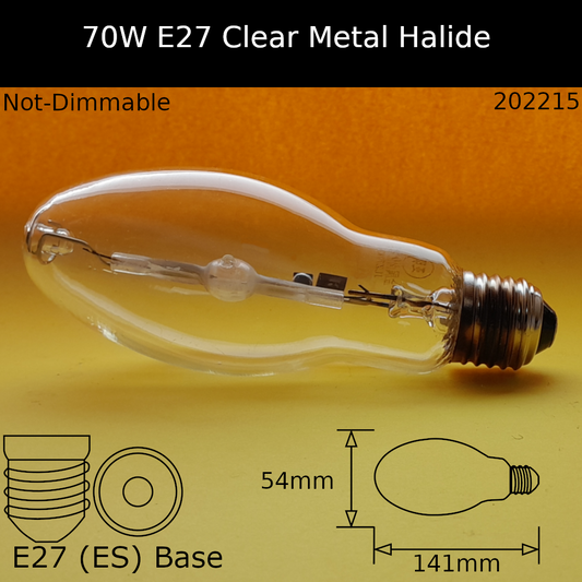 70W ES Elliptical Clear NDL Metal Halide