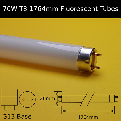 70W T8 1764mm Fluorescent Tubes