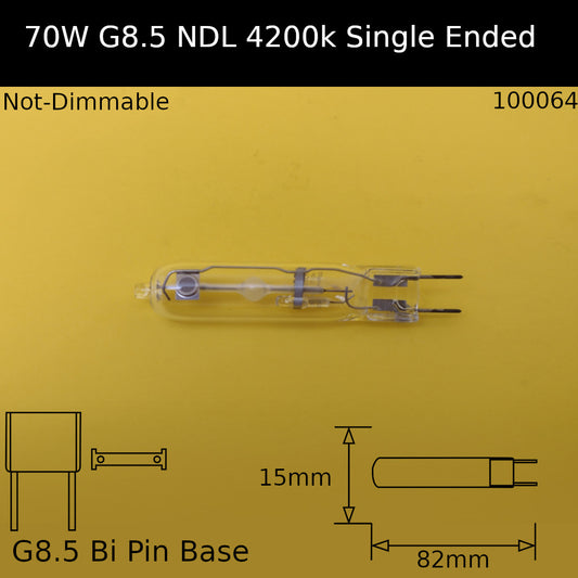 70W G8.5 Single Ended NDL Cool White 942 Metal Halide