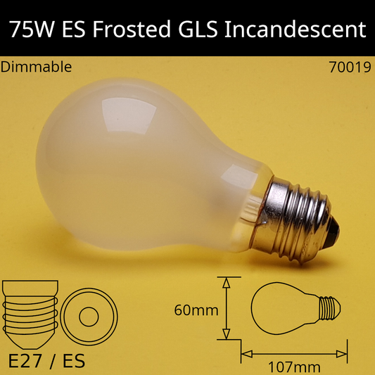 E27 (ES) / 75W - Frosted / Under 10 - No Discount