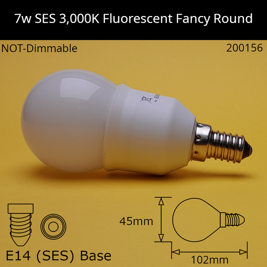 E14 (SES) / 3,000K - Warm White / 7W