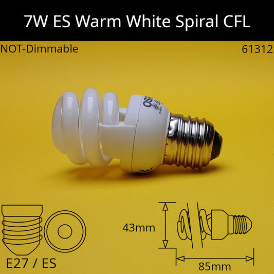 E27 (ES) / 7W - 2,700K - Warm White / No Discount Available