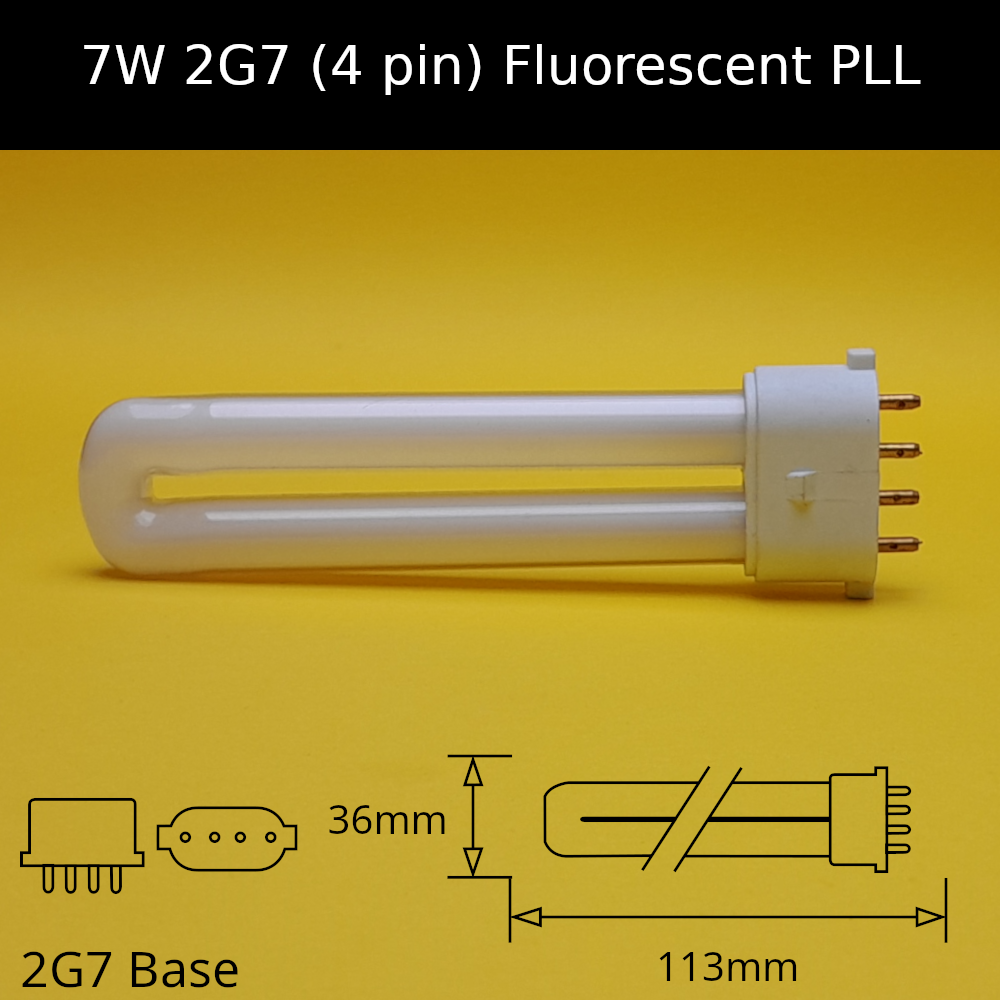 7W 2G7 (4 pin) Fluorescent PLL