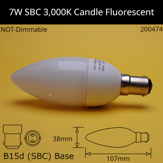 B15D (SBC) / 3,000K - Warm White / 7W