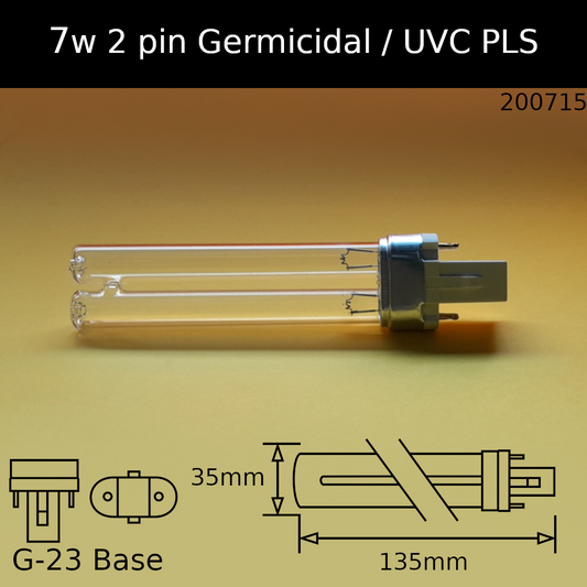 7W G23 (2 Pin) PLS UVC Germicidal Fluorescent