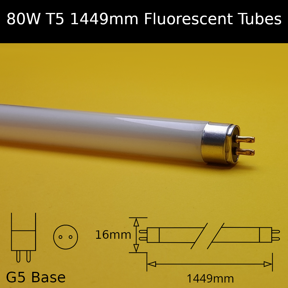 80W T5 1449mm Fluorescent Tubes